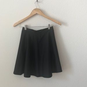Black Casual A line Mini Skirt